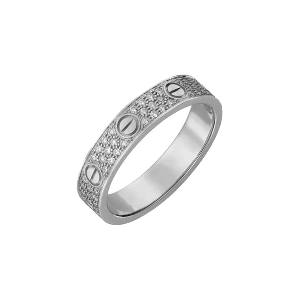 Ava Diamant Ring - Silber