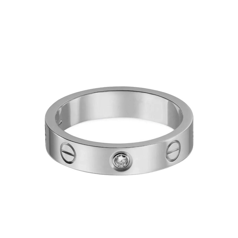 Ava Diamant-Stein Ring - Silber