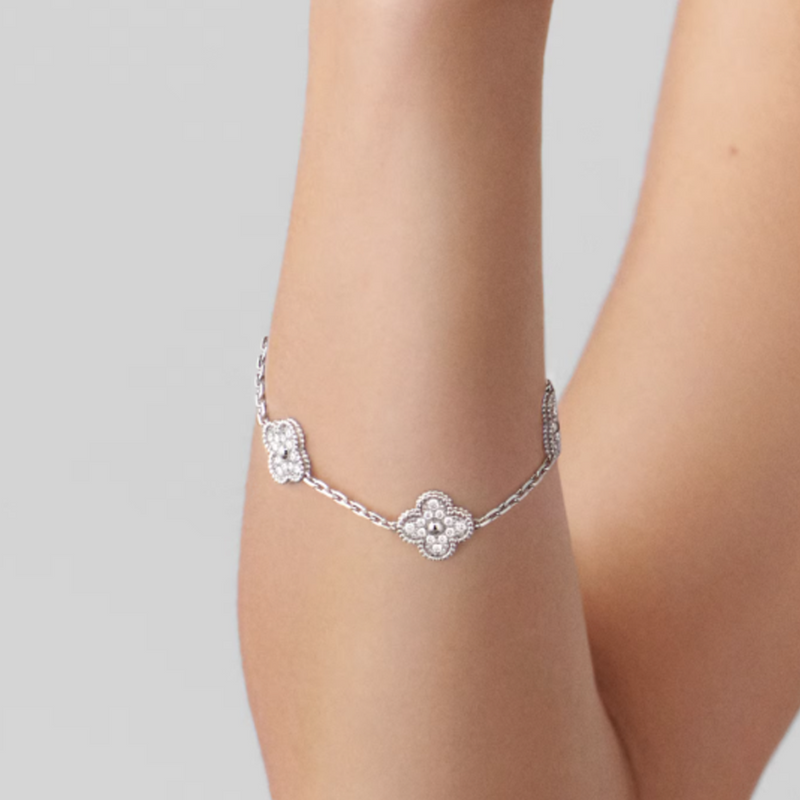 Amber Armband - Silber / Diamant